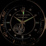 Maserati SFIDA Special Edition Automatic Black Dial Gold Steel Strap Watch for Men - R8823140012