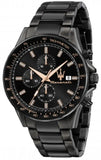 Maserati SFIDA Limited Edition Chronograph Black Dial Black Steel Strap Watch for Men - R8873640016
