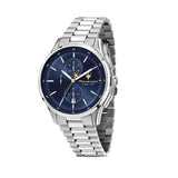 Maserati Sorpasso Chronograph Blue Dial Silver Steel Strap Watch for Men - R8873624004