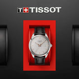 Tissot PR 100 White Dial Black Leather Strap Watch for Men - T150.410.16.011.00