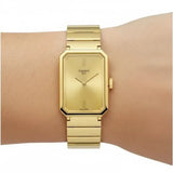 Tissot SRV Gold Dial Gold Stainless Steel Strap Watch for Women - T160.110.33.023.00