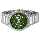 Maserati Stile Chronograph Green Dial Silver Steel Strap Watch for Men - R8873642011