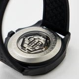 Philipp Plein Skeleton Spectre Black Dial Black Silicone Strap Watch for Men - PWRAA0923