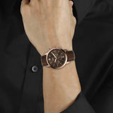Fossil Neutra Brown Dial Brown Leather Strap Watch for Men - FS6026