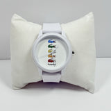 Lacoste Polaroid White Dial White Rubber Strap Watch for Men - 2011130