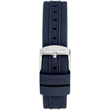 Maserati Successo Chronograph Silver Dial Blue Silicone Strap Watch for Men - R8871621042