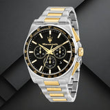 Maserati Velocità Chronograph Black Dial Two Tone Steel Strap Watch for Men - R8873652003