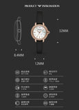 Emporio Armani Mia Mother of Pearl Dial Black Leather Strap Watch for Women - AR11598