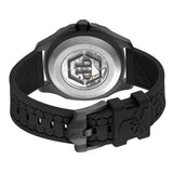 Philipp Plein Skeleton Spectre Black Dial Black Silicone Strap Watch for Men - PWRAA0923