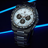 Maserati Velocità Chronograph Blue Dial Black Steel Strap Watch for Men - R8873652004