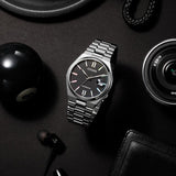 Citizen Tsuyosa Automatic Black Dial Silver Steel Strap Watch for Men - NJ0151-53E