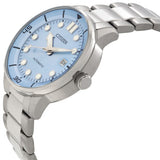 Citizen Mechanical Automatic Light Blue Dial Silver Steel Strap Watch for Men - NJ0191-83L