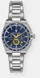 Maserati Velocità Chronograph Blue Dial Silver Steel Strap Watch for Men - R8873652001