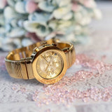 Michael Kors Gramercy Gold Dial Gold Steel Strap Watch for Women - MK7525