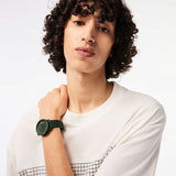 Lacoste 12.12 Green Dial Green Silicon Strap Watch for Men - 2011238