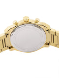 Michael Kors Panorama Black Dial Gold Steel Strap Watch for Men - MK9195