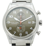 Michael Kors Panorama Green Dial Silver Steel Strap Watch for Men - MK9196