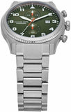 Michael Kors Panorama Green Dial Silver Steel Strap Watch for Men - MK9196