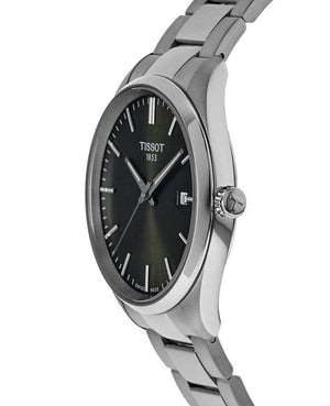 Tissot PR 100 Black Dial Silver Steel Strap Watch for Men - T150.410.11.081.00