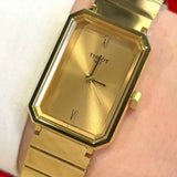 Tissot SRV Gold Dial Gold Stainless Steel Strap Watch for Women - T160.110.33.023.00