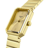Tissot SRV Gold Dial Gold Stainless Steel Strap Watch for Women - T160.110.33.023.00