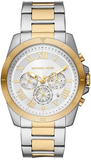 Michael Kors Alek Silver Dial Two Tone Steel Strap Watch for Men - MK9183