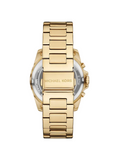 Michael Kors Alek Black Dial Gold Steel Strap Watch for Men - MK9184