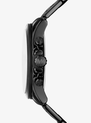 Michael Kors Alek Black Dial Gray Steel Strap Watch for Men - MK9185