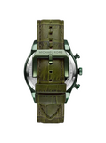 Michael Kors Panorama Green Dial Green Leather Strap Watch for Men - MK9199