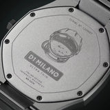 D1 Milano Ultra Thin Red Dial Silver Steel Strap Watch for Men - D1-UTBJ20