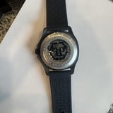 Philipp Plein Skeleton Spectre Black Dial Black Silicone Strap Watch for Men - PWRAA0923