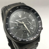 Maserati SFIDA Limited Edition Chronograph Black Dial Black Steel Strap Watch for Men - R8873640016