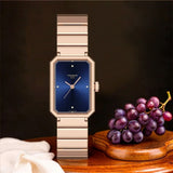 Tissot SRV Blue Dial Rose Gold Stainless Strap Watch for Women - T160.110.33.046.00