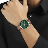 Fossil Neutra Green Dial Brown Leather Strap Watch for Men - FS5963
