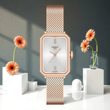 Tissot SRV Rose Gold Dial Rose Gold Stainless Steel Strap Watch for Women - T160.110.33.033.00