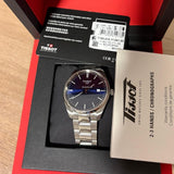 Tissot PR 100 Blue Dial Silver Steel Strap Watch for Women - T150.210.11.041.00