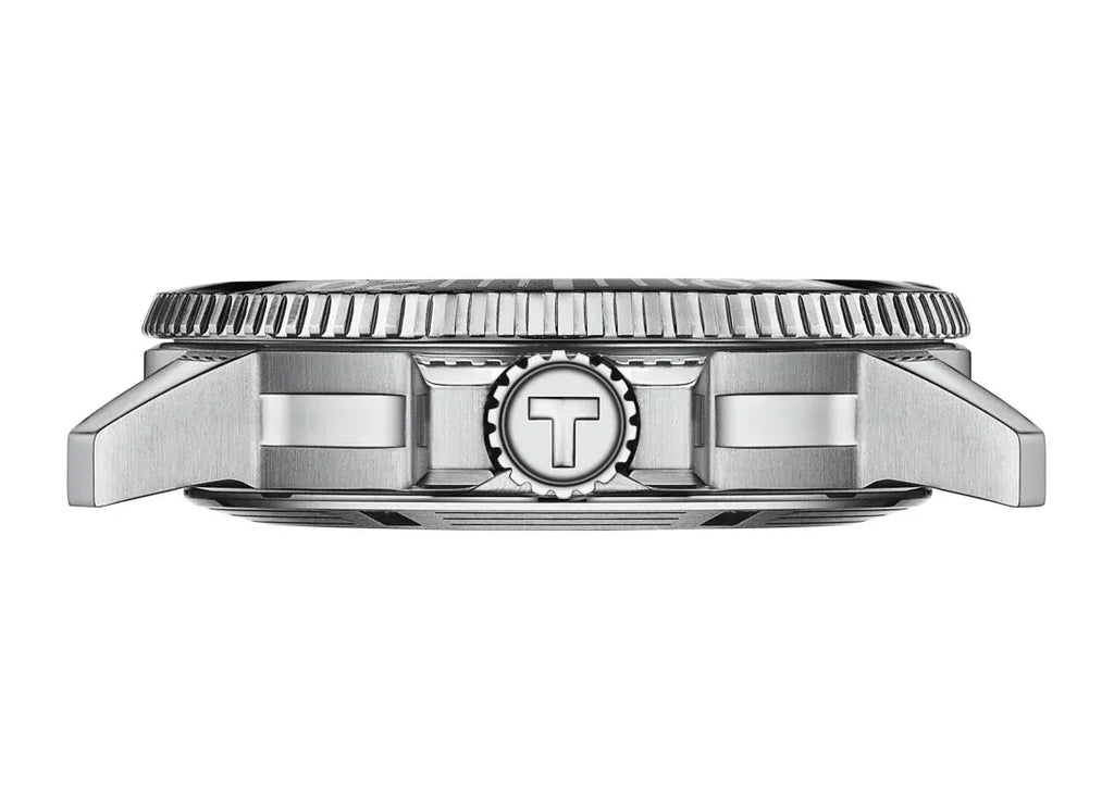 Tissot Seastar 1000 Powermatic 80 Automatic Green Dial Silver Mesh Strap Watch for Men - T120.407.11.091.00