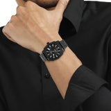 Fossil Machine Black Dial Black Steel Strap Watch for Men - FS5971
