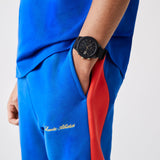 Lacoste 12.12 Black Dial Black Silicon Strap Watch for Men - 2011012