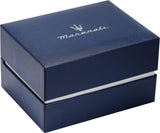 Maserati Stile Skeleton Chronograph Blue Dial Grey Steel Strap Watch for Men - R8873642012