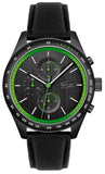 Lacoste Apext Black Dial Black Leather Strap Watch for Men - 2011296