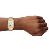 Fossil Raquel 2 Tone Dial Gold Steel Strap Watch for Women - ES5398