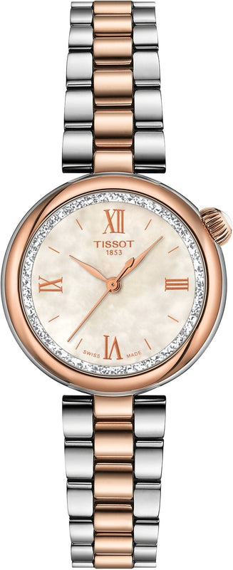 Tissot Desir White Dial 2 Tone Steel Strap Watch for Women  - T152.010.22.118.00