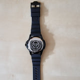 Philipp Plein The Skull Black Dial Black Silicone Strap Watch for Men - PWAAA0621