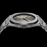 D1 Milano Ultra Thin Anthracite Gray Dial Gray Steel Strap Watch for Men - D1-UTBJ22