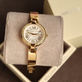 Michael Kors Laney Silver Dial Gold Steel Strap Watch for Women - MKO1110