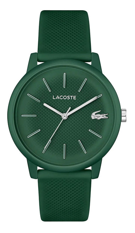 Lacoste 12.12 Green Dial Green Silicon Strap Watch for Men - 2011238