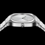 D1 Milano Square Silver Dial Silver Steel Strap Watch for Men - D1-SQBJ10
