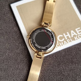 Michael Kors Laney Silver Dial Gold Steel Strap Watch for Women - MKO1110