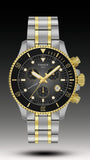 Tissot Seastar Black Dial Two Tone Steel Strap Watch for Men - T120.217.22.061.00